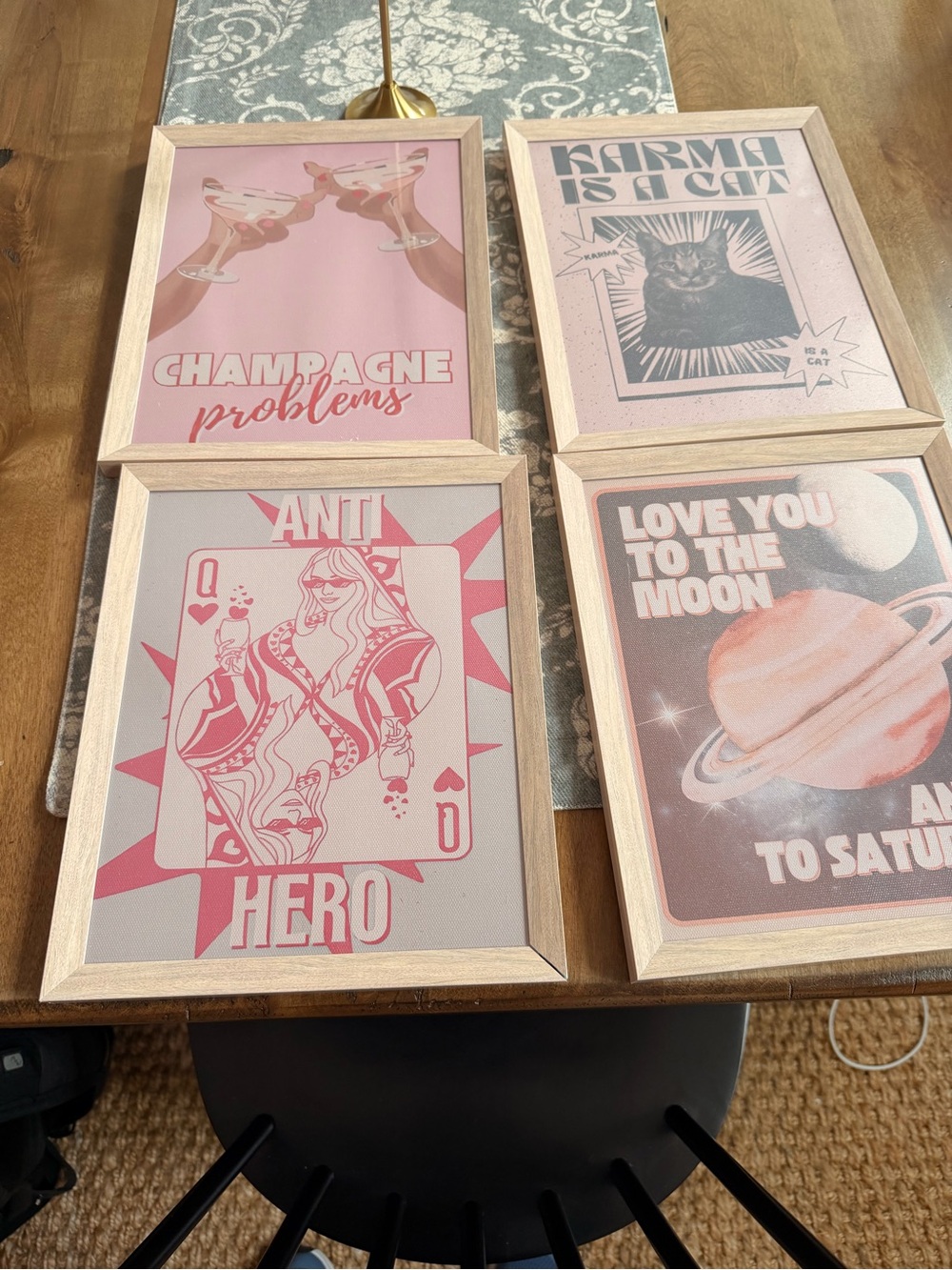 Lot of 4 Taylor Swift Framed Vinyl pictures. Like new!